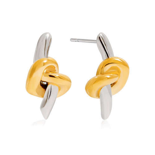 TRENDY KNOT HOOP EARRINGS