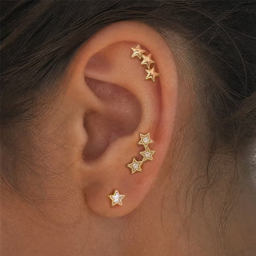 TRENDY STAR STUD EARRINGS