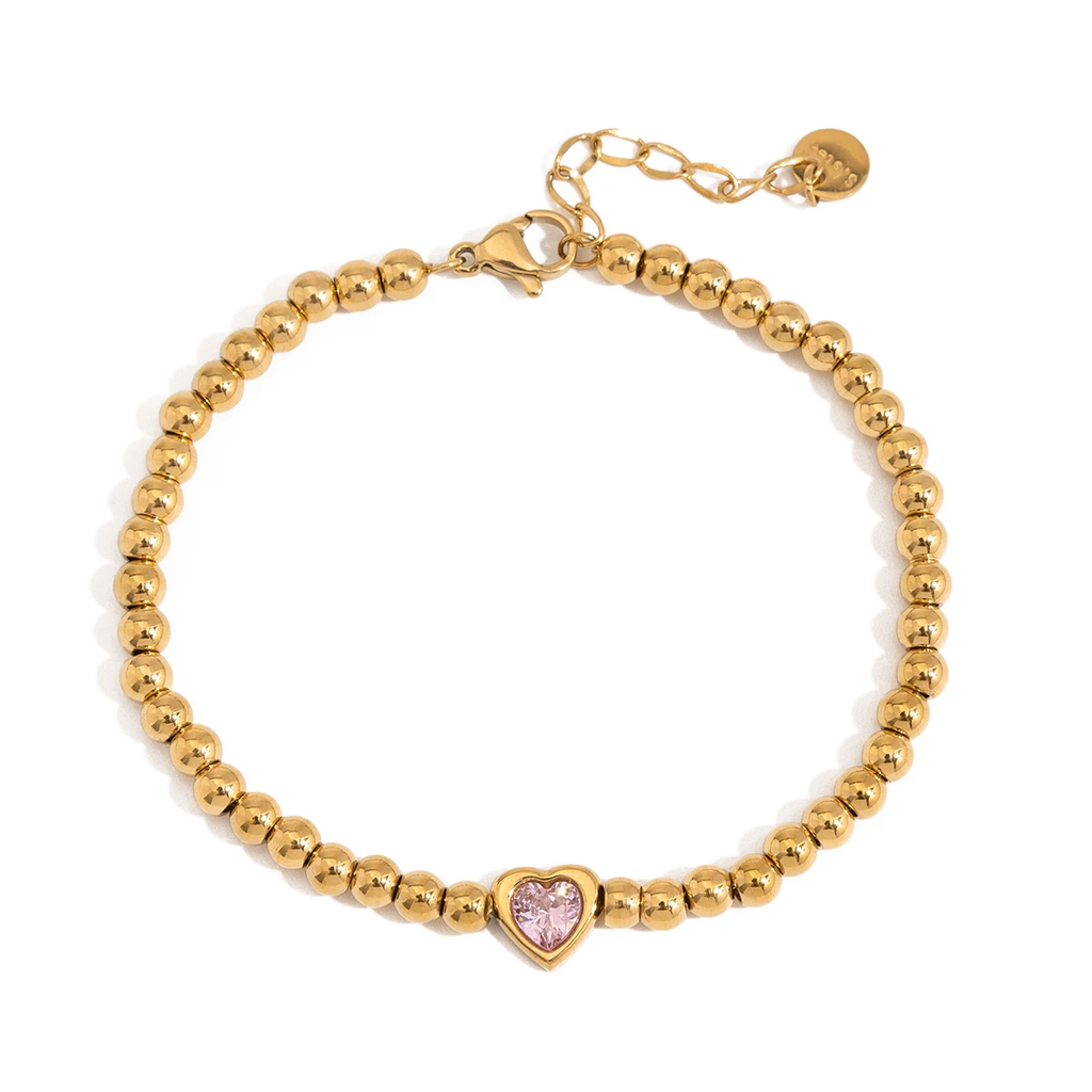 TRENDY HEART CHAIN & LINK BRACELETS