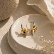 Load image into Gallery viewer, TRENDY KNOT HOOP EARRINGS