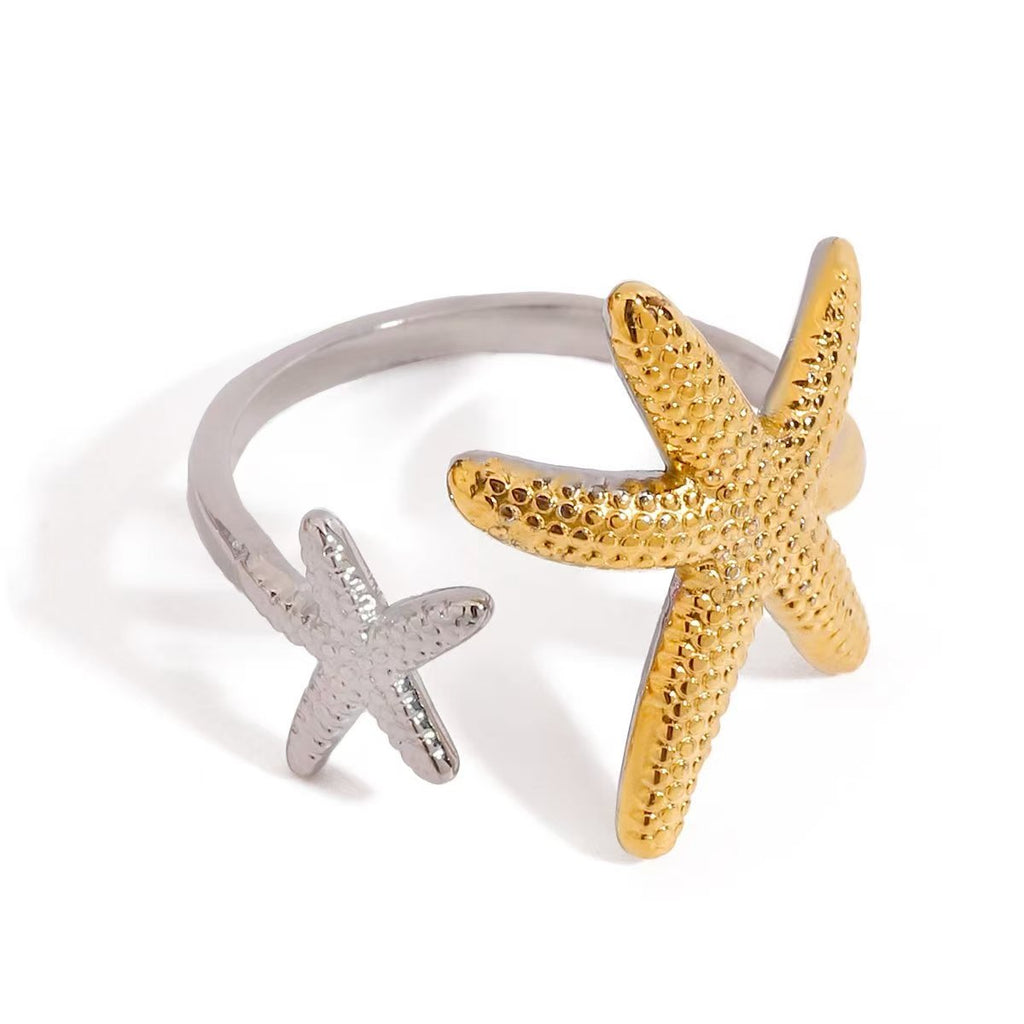 TRENDY STARFISH ADJUSTABLE RING
