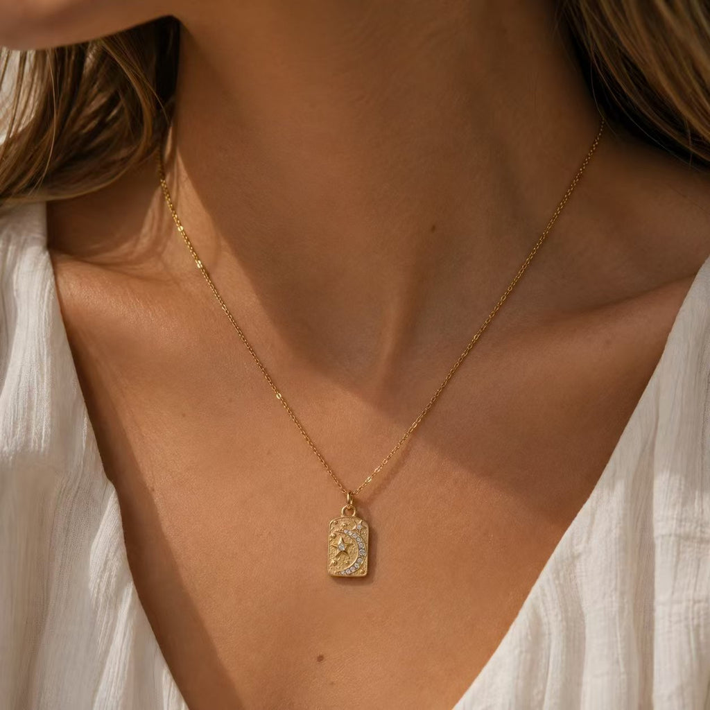 TRENDY CELESTIAL STAR MOON PENDANT NECKLACES