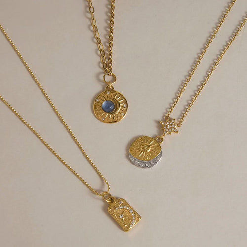 TRENDY CELESTIAL STAR MOON PENDANT NECKLACES
